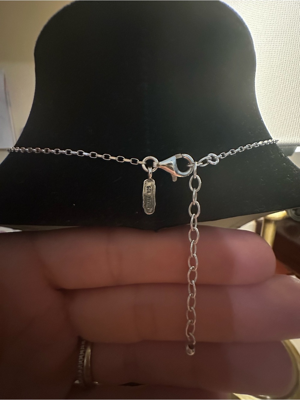 Opulenza Silver 'Hope' Bar Pendant Necklace - Inspirational Women's Jewelry - Picture 5 of 5